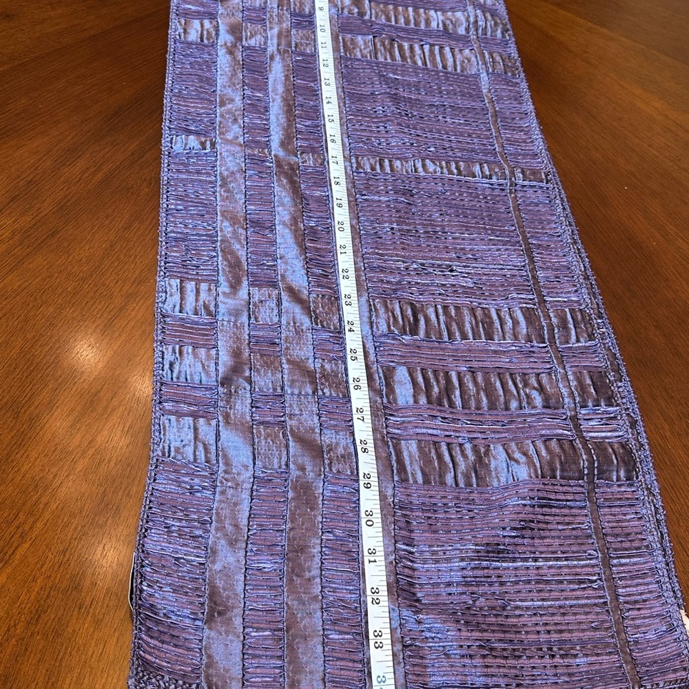 Burberry Luxury Textured Long Scarf | Blue & Purple - Picture 4 of 9